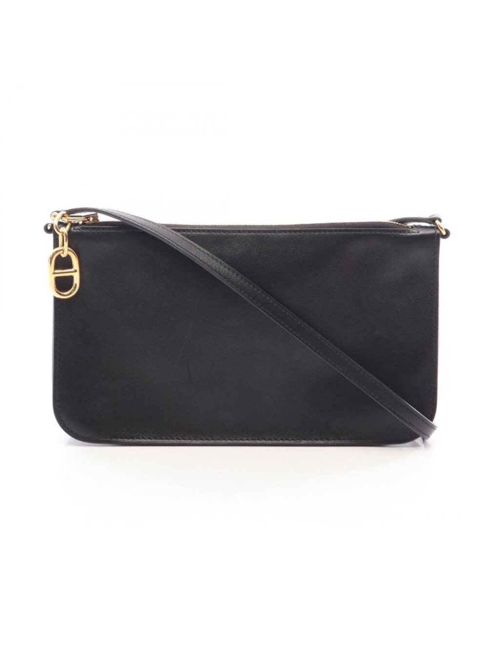 Hermes Shoulder Bag Zipengo to Go Chaine D'ancre Black Leather